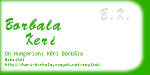 borbala keri business card