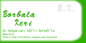 borbala keri business card